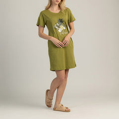 NŐI RÖVID UJJÚ RUHA 100% PAMUT - TROPICA