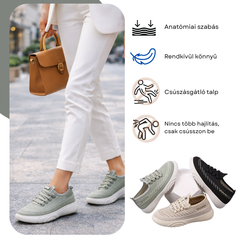 GLIMSOLE™ - LÉGÁTERESZTŐ NŐI MOKASZIN CSILLOGÓ RÉSZLETEKKEL