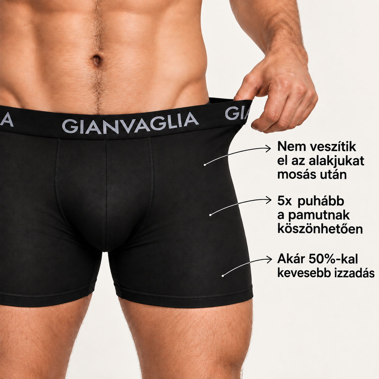 Lélegző és kényelmes pamut boxeralsó
