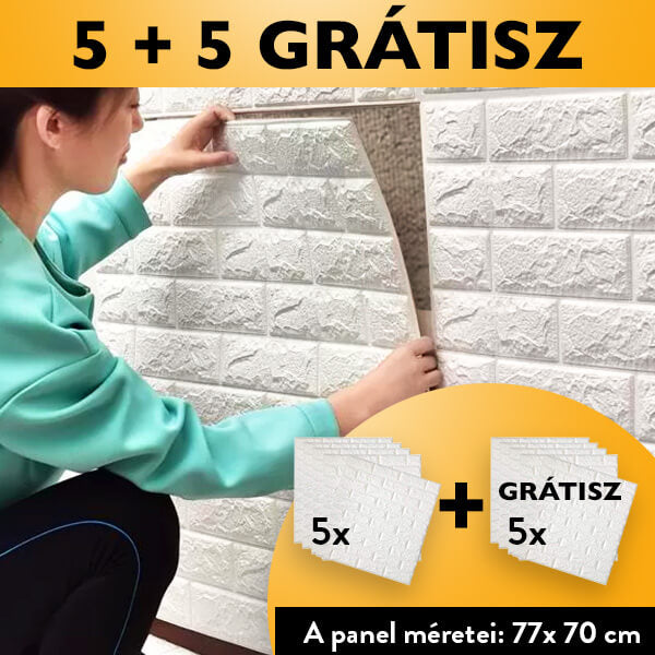 BRICKWALL® – 3D ÖNTAPADÓS TAPÉTA (77 cm x 70 cm)