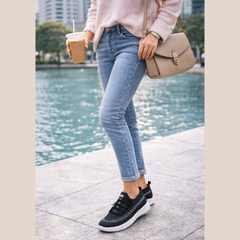 GLIMSOLE™ - LÉGÁTERESZTŐ NŐI MOKASZIN CSILLOGÓ RÉSZLETEKKEL